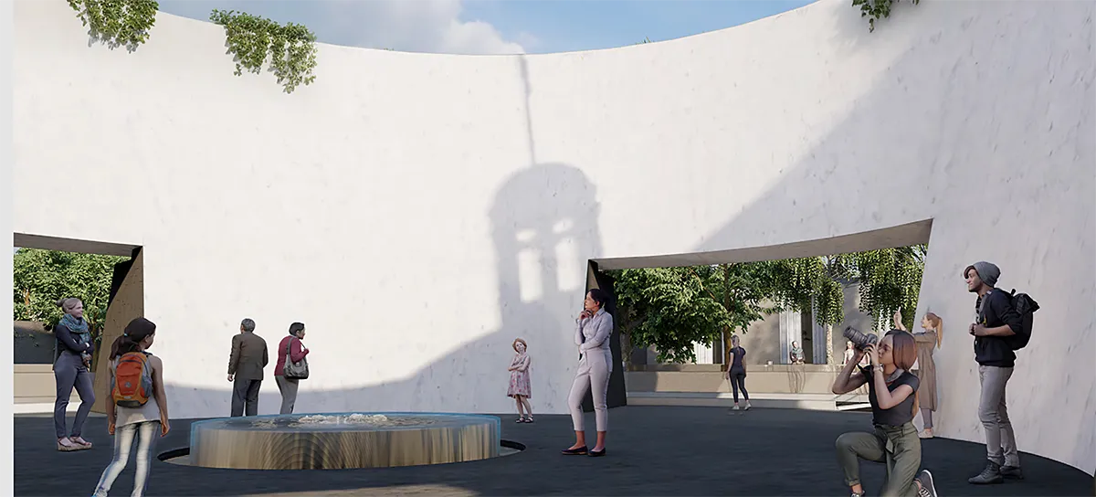 Bucha Memorial rendering, liberation monument