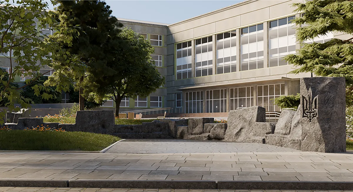 Evhen Konovalets Memorial, elevation