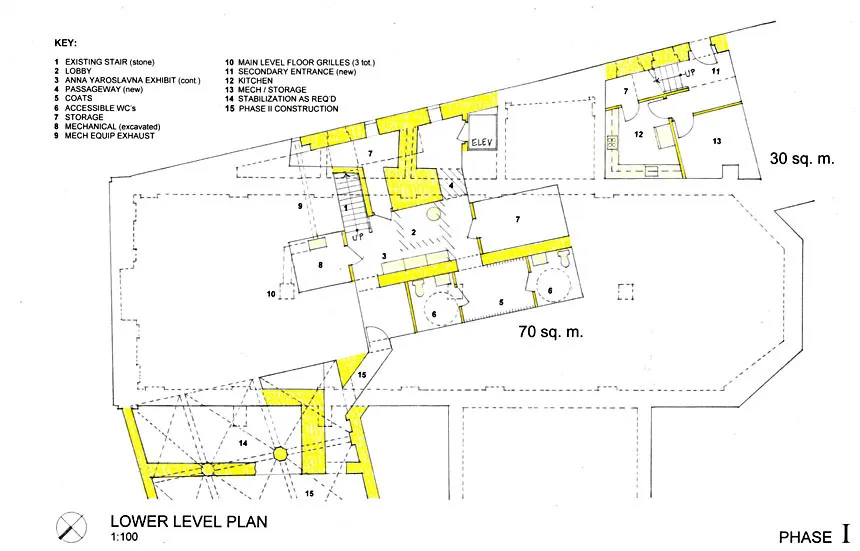 Drawing of Church Cultural Center, Main Level
